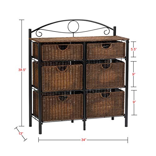 Furniture HotSpot Iron/Wicker Storage Chest