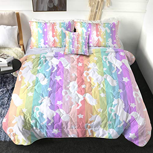 unicorn reversible complete bedding set