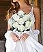 Aivanart Wedding Bouquet Crystal Silk Roses Bridal Wedding Hand Bouquet Bridesmaid Holding Artificial Fake Flowers