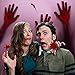 104 Pcs Scary Halloween Party Supplies Bloody Halloween Decorations Indoor, Window Decals Wall Sticker Floor Clings, Handprint Decal Footprint Sticker for Bathroom Office Window Wall Door Floor