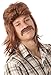 ALLAURA 80’s Brown Mullet Wig for Men Funny Redneck 80s Costume Wigs American Accessories