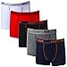 DOURA Boy Underwear Toddler Boxer Briefs Short Leg Dyed Cotton Midcut Pack 5 (9 to 11 Years, Large)