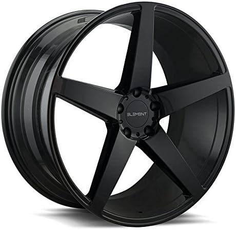 22" Inch Element EL005 Matte Black Wheels Rims | Set of 4 | Includes Free Wheel Club LA T-Shirt | Fits Audi Mercedes BMW Infiniti Dodge Cadillac Chevy Ford Lexus Nissan Hyundai