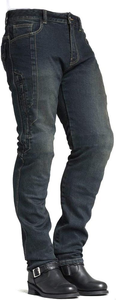 MAXLER JEAN Menโs Bike Motorcycle Motorbike Kevlar Jeans 1617 Blue (34)