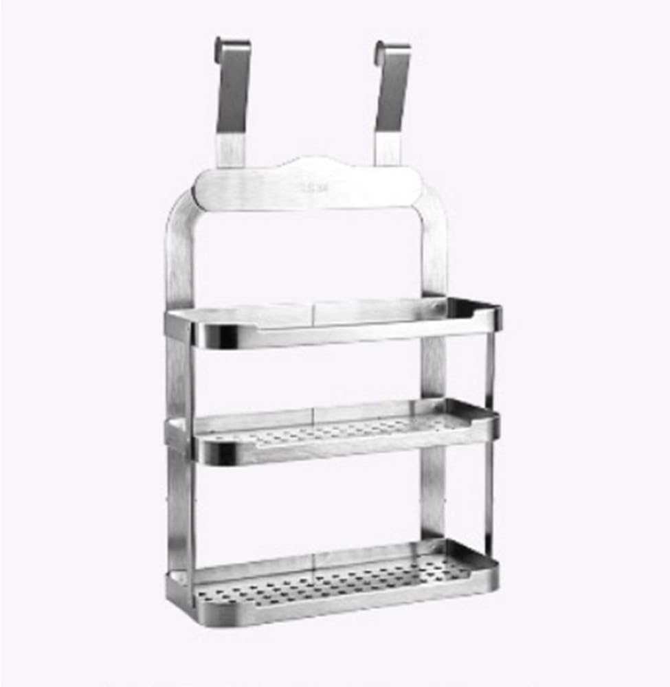 NAN liang Three-tier - Stainless Steel Multifunctional Kitchen Spice Racks Wall Mounted Shelf Storage For Codiments Bottles/Jars Herb Rack Wall Mountable Does not rust