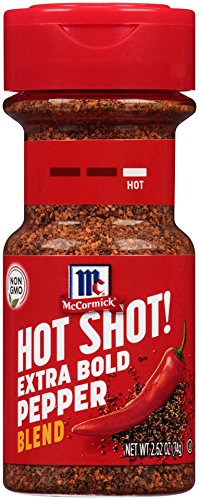 UPC 052100001807, McCormick Hot Shot! Extra Bold Black Pepper Blend, 2.62 oz.