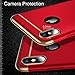 TORRAS Lock Series for iPhone X Case/for iPhone Xs Case 3-in-1 Luxury Anti-Scratch Hard Cover with Electroplated Frame Phone for iPhone Xs/X, Red