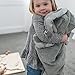 Super Soft Plush Satin Border Baby Receiving Blankets, Gray