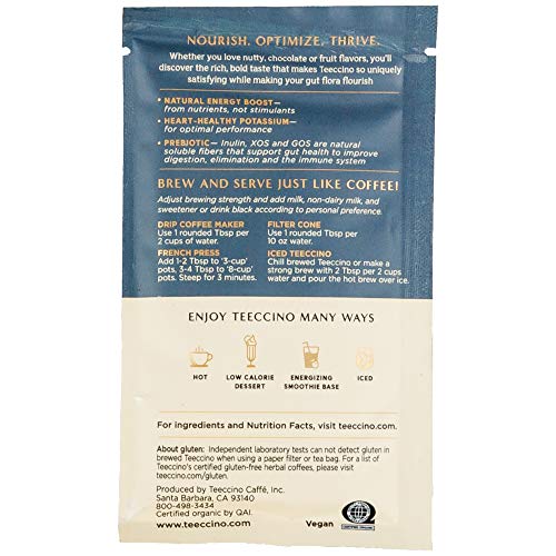 Teeccino Prebiotic SuperBoost Herbal Coffee Sampler 6 TrialSize