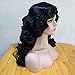 Alan Hair Beautiful Summer Natural Black Color Body wave Wigs, High-Temperature Synthetic Fiber Wavy Wig for Black Women