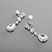 Mariell Bridal Wedding Clip-On Dangle Earring, CZ Clip Non-Pierced Earring for Bride, Mother of the Bride