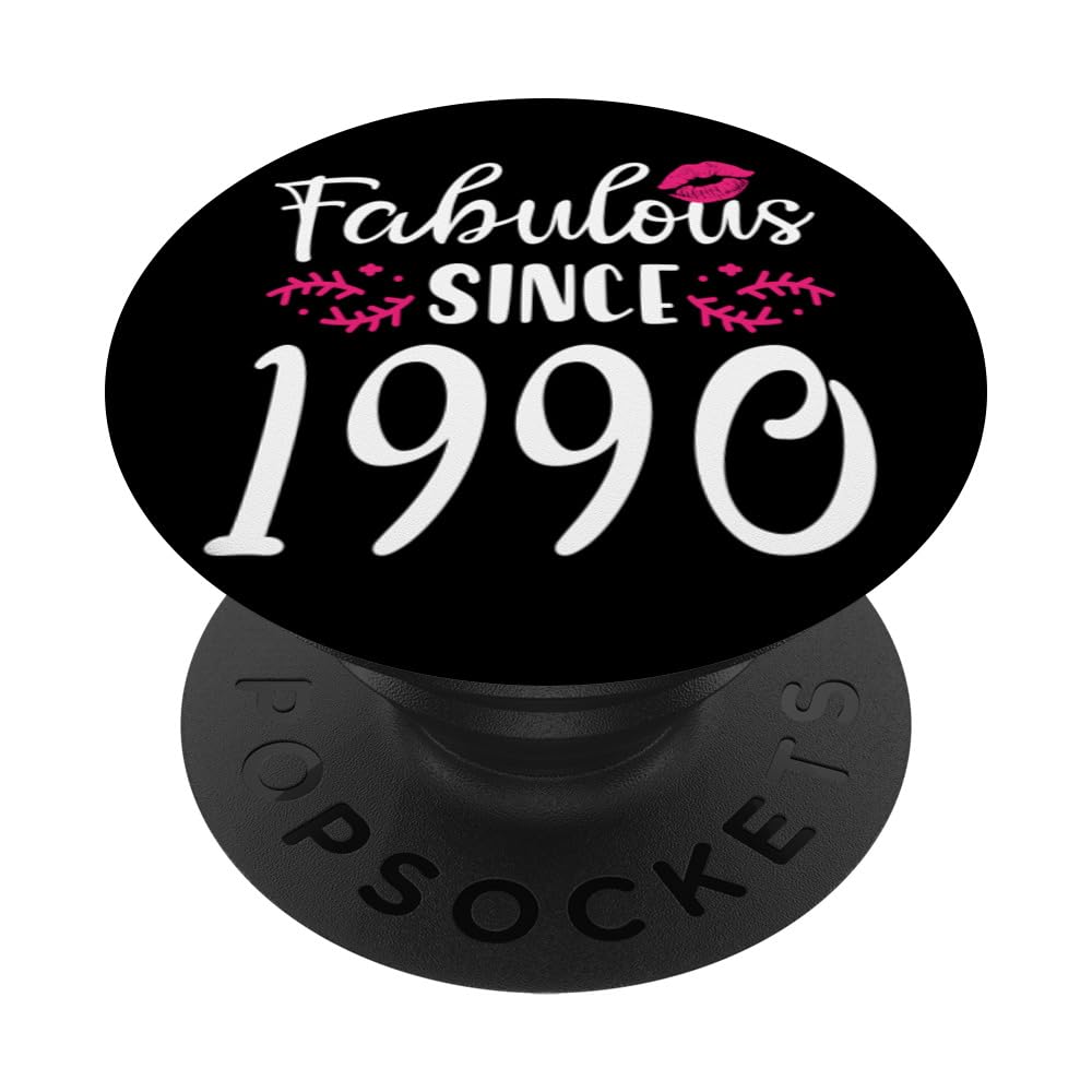 36th birthday sweet lips gift women | Fabulous since 1990 PopSockets Adhesive PopGrip