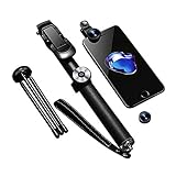 Noosy Selfie Stick with Bluetooth Remote ZOOM Function Shutter for iPhone 6/6 Plus/7 - Black