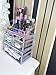 Cq acrylic Makeup Organizer Countertop Acrylic,3 Piece Stackable Design Make Up Cosmetics Storage Stand with 7 Drawers, For Cosmetics, Skincare, Vanity, Bathroom,Claer