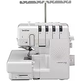Brother Airflow 3000 Air Serger Overlock Sewing Machine with 3 Presser Feet | Includes Gathering Foot, Blind Stitch Foot, and Piping Foot, Air Threading Technology, Cut and Finish Seams In One Pass