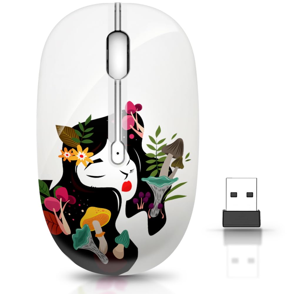 Photo 1 of JUHOO Wireless Mouse with Nano Receiver for PC, Laptop, Notebook, Computer, MacBook, Less Noise, Portable Mobile Optical Mice
