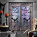 VIGLT Halloween Black Lace Window Curtain,Halloween Spider Web Bats Door Curtain 40 x 84 inch for Spooky Halloween Holiday Party Decoration 2PCS