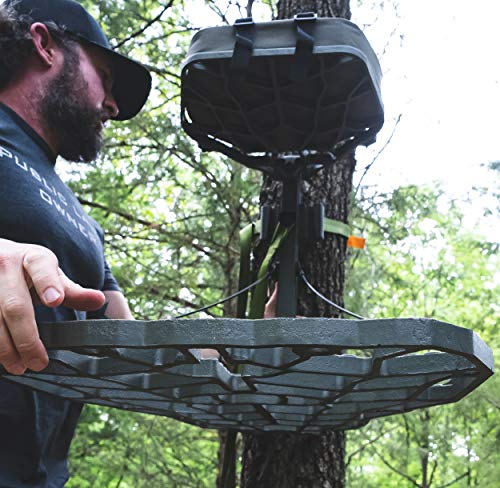 XOP-XTREME OUTDOOR PRODUCTS Vanish Evolution - Cast Aluminum Hang On Tree Stand for Hunting - Deluxe Deer Stand