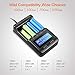 Zanflare C4 LCD Display Speedy Universal Smart Battery Charger,Battery Capacity Analyzer, for Rechargeable Batteries Ni-MH Ni-Cd A AA AAA SC, 18650 26650 26500 22650 18490 17670 17500(2 Pack)