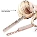 2Pcs Salon Hair Comb with Scale Professional Barber Hairdressing Steel Comb Metal Hair Cutting Comb (Rose gold)