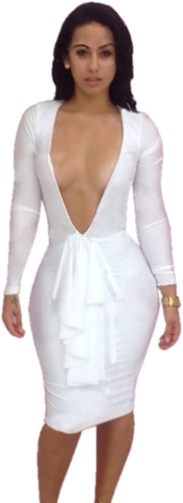 deep cleavage bodycon dress