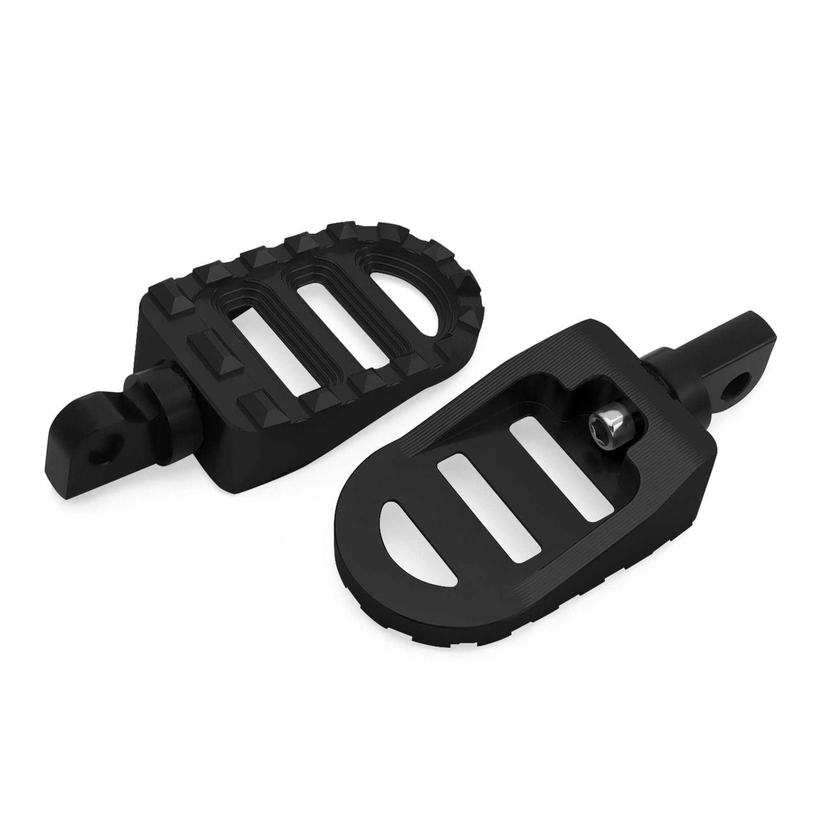Photo 1 of Motorcycle Foot Pegs MX Wide Footrest Floorboards Male Mount Style Fit for Harley Touring Road King Street Glide Road Glide Dyna Fat Bob Street Bob Sportster 883 Softail Fat Boy Universal (Black)