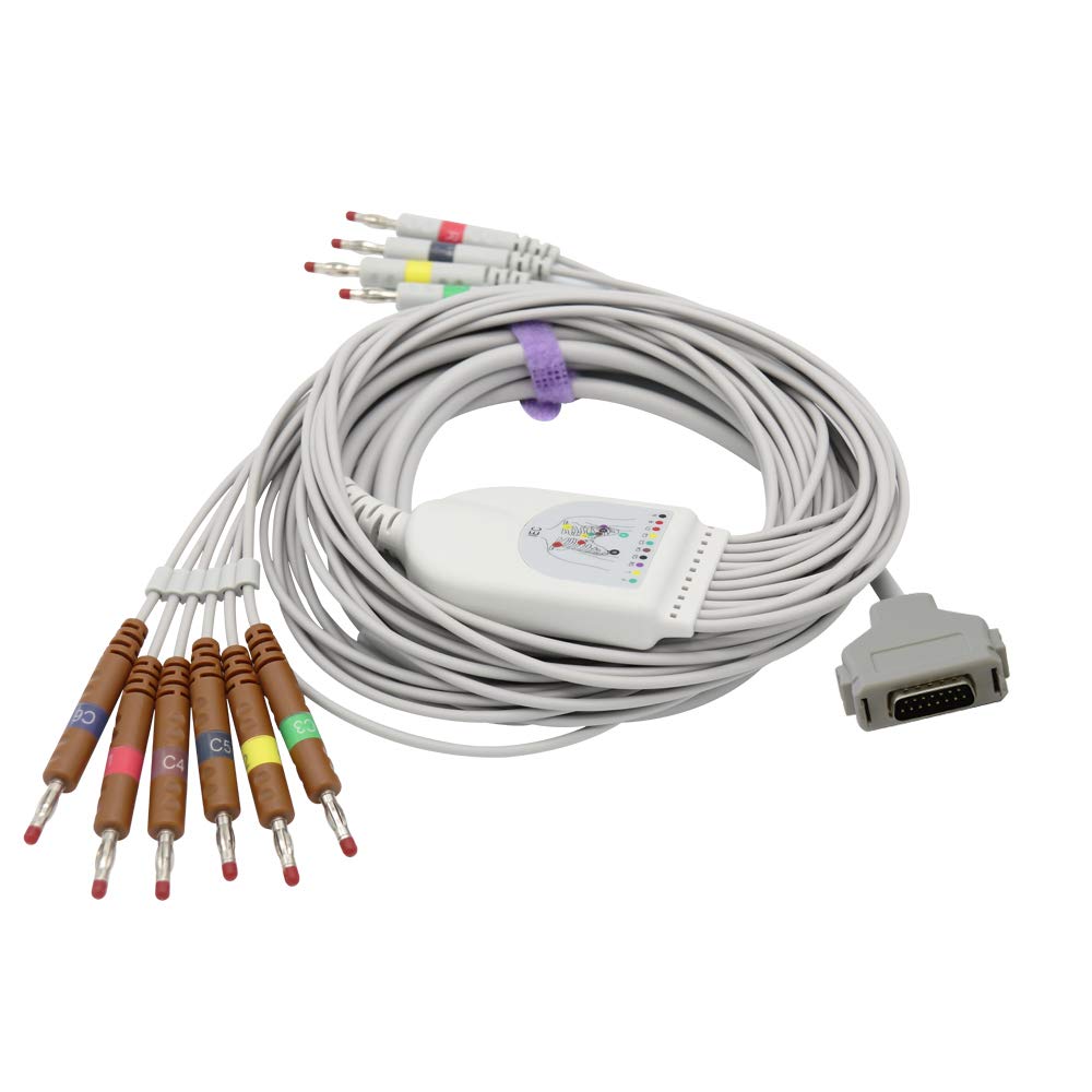 sino-k Medical Compatible Fukuda Denshi ECG/EKG Cable 10 Leads Wires IEC Banana 4.0mm European Standard Connector SK1203B