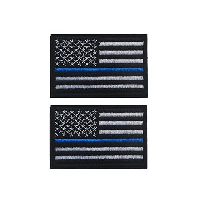 Buy Tactical USA Flag Patch Law Enforcement 2 pieces Thin Blue Line
