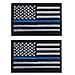 Tactical USA Flag Patch Law Enforcement 2 Pieces Thin Blue Line American Flag US United States of America Military Morale Patches