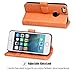 OCASE iPhone 5 Case iPhone 5S Case [Free Screen Protector Included] Leather Wallet Flip Case for iPhone 5 / 5S / SE Devices - Light Brown