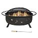 Sunnydaze Cosmic Outdoor Fire Pit - 42 Inch Large Bonfire Wood Burning Patio & Backyard Firepit for Outside with Round Spark Screen, Fireplace Poker, and Metal Grate, Celestial Design primary