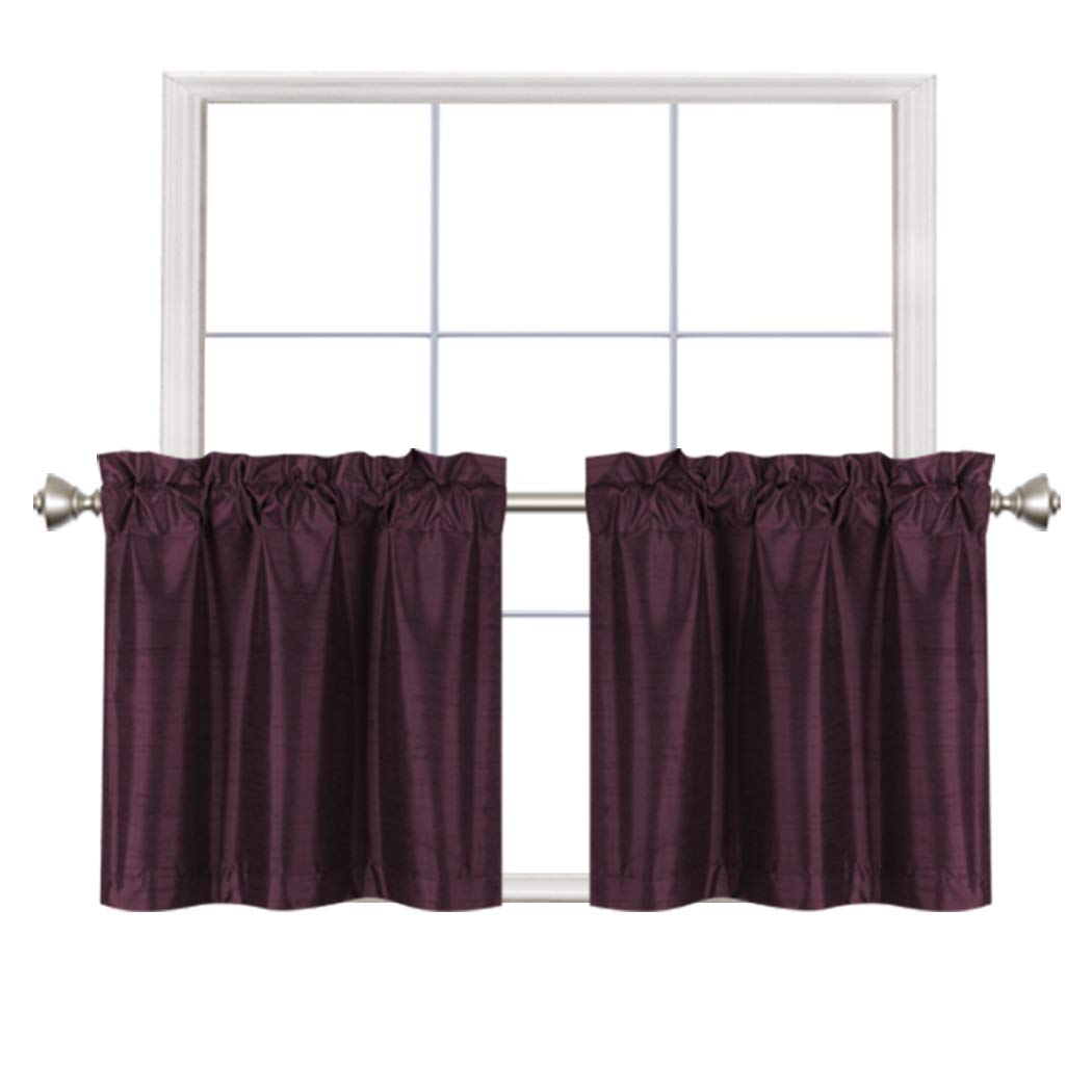 Best Purple Kitchen Window Curtains Set