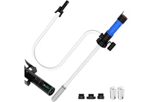 S&L-Winyer Automatic Fuel Transfer Pump Transfer Pump Portable Battery Pump Gas Pump Siphon Pump for Water Liquid Transfer Pump AA or D Battery Powered Outlet Hose：39.3 in