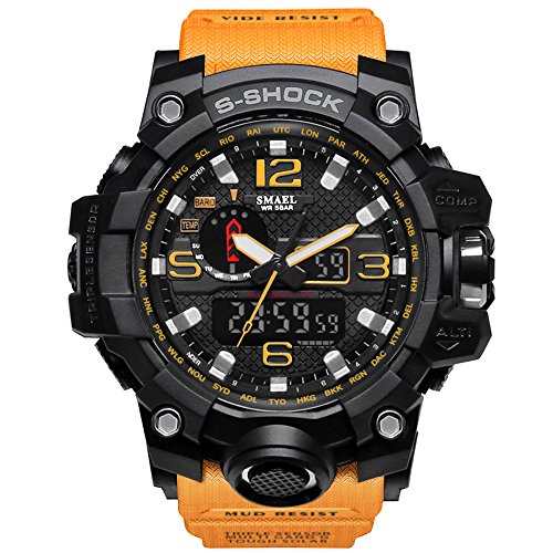 Smael men s sports analog digtal wrist watch dual quart…