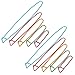 Shappy Yarn Stitch Holder Set Crochet Knitting Needle Stitch Holders Aluminum Safety Pins, 5 Sizes, Assorted Colors (10 Pieces)