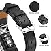 Simpeak Compatible for Fitbit Charge 2 Leather Band, Black, Size No Size