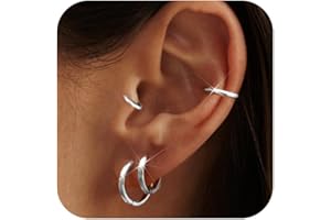 Supneer 8 Pairs Gold Earrings Small Gold Hoop Earrings for Women,18K Real Gold Plated Gold Hoops Huggie Cartilage Earrings Piercings Jewelry Hypoallergenic Lightweight 6mm/8mm/10mm/12mm