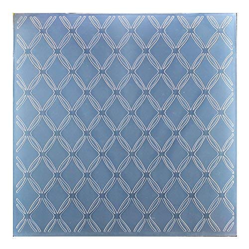 Kwan Crafts Large Size Mesh Plastic Embossing Folders for Card Making Scrapbooking and Other Paper Crafts, 19.7x19.7cm