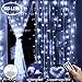 Star Solar Lights Outdoor 123LED Solar Powered Curtain Lights for Backyard Garden Patio Home Christmas Holiday Decoration