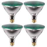 7Pandas PAR38 LED Flood Light Bulb, 90W Equivalent Halogen Bulb, ETL Listed, Full Glass Body, 14W 1200 LM, Outdoor and Indoor Home Decor, Pack of 4, Green