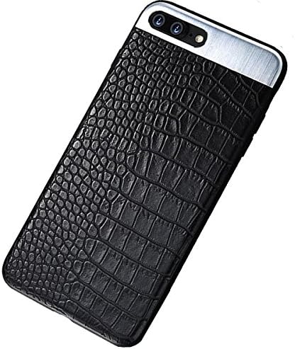 yyplay i7 i8 Phone Case Compatible with iPhone 8 Leather Cases i 7 Cover Vintage Protective Cellphone iPhone7 iPhone8 7Case 8Case Aphone Bumper Screen Protector [Crocodie Pattern] 4.7 Inch (Black)
