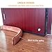 Door Draft Stopper 36 Inch Length, Weather Stripping Door Gap Seal Soundproof Low Profile Door Sweep with Hook Tape, Light Brown