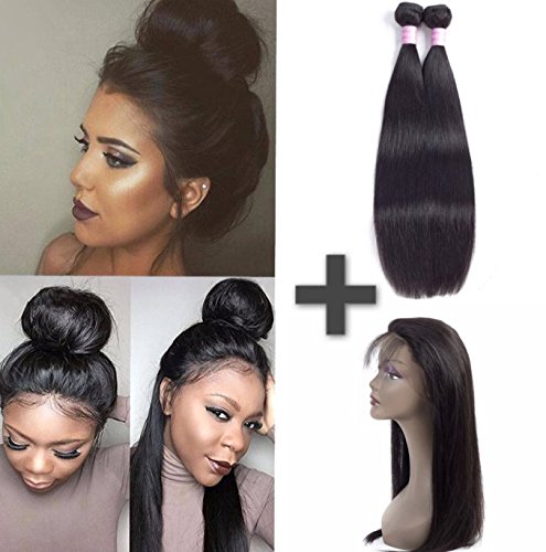 360 lace frontal closure with bundles brazilian straigh…