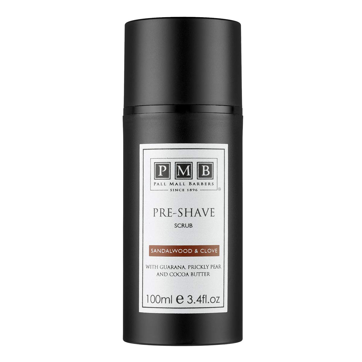 Pall Mall Barbers, Finest Shave Care for Men Since 1896 - Pre Shave Scrub, Sandalwood & Clove - 100ml | Mens Face Scrub For Close Shave - Remove Dead Cells and Open Pores