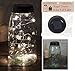 Colonial Tin Works Set of 3 Angel Tears Solar Powered String Light Mason Jar Lid Black