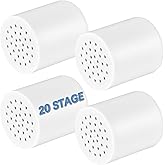 4 Pack Shower Filter Replacement Cartridge 20 Stage,High Output SF100, SF220 Shower Filters For Hard Water,Universal Cartridge,Waters Purifier, Shower Water Softener,filtro para ducha de baño