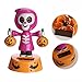 Yunhigh Solar Dancing Toys Halloween Ornament Bobblehead Figures Skulls Skeleton Pumpkin Car Dashboard Decoration Office Desk Home Decor - 3 Pack