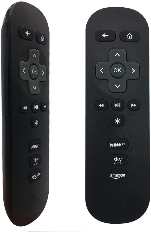 FOXRMT Replacement NOW TV Remote for All NOW TV BOX 1/2/3/4(Hd, Lt, Xd, Xs) 3 Channel Shortcut Buttons (black)