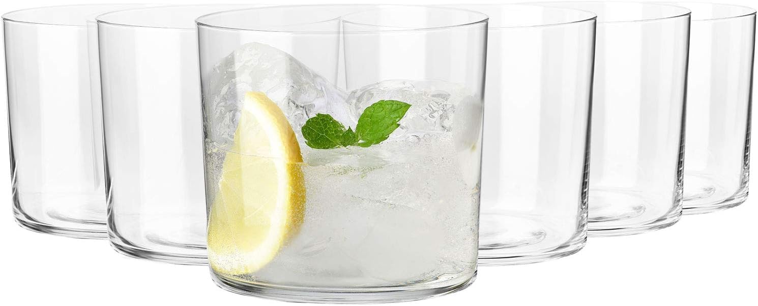 Photo 1 of Krosno Cider Water Juice Glasses, Set of 6, 12 fl oz, Mixology Collection, Lightweight Everyday Drinking Glasses, Multi-Purpose, Dishwasher Safe, Made in Europe
