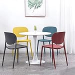 QQXX-Plastic-Dining-Chair-Pack-2-Stackable-Leisure-Backrest-Chair-Modern-Home-Decoration-Restaurant-Kitchen-Bedroom-Living-Room-Color-Red